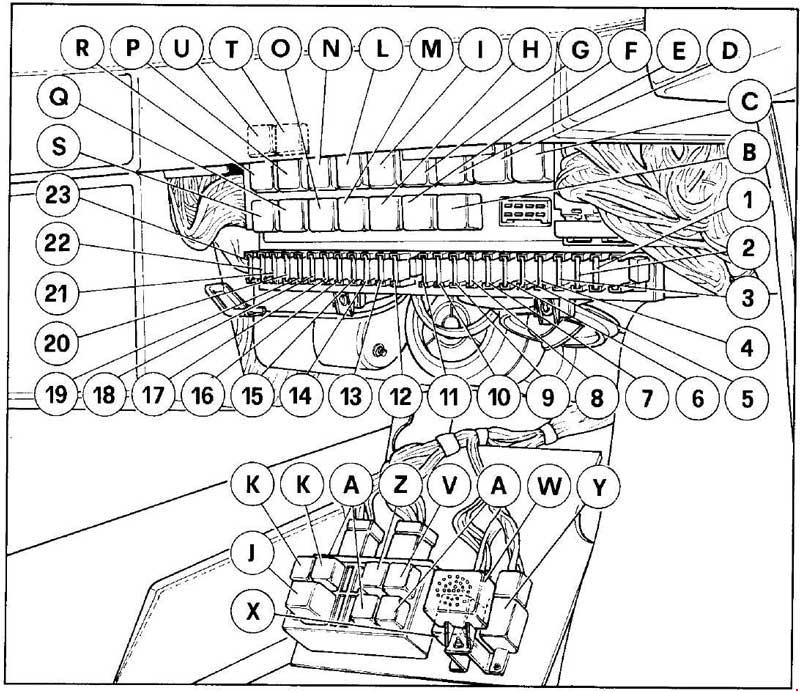 Ferrari 328 (1986-1989) – Sicherungs- und Relaiskasten