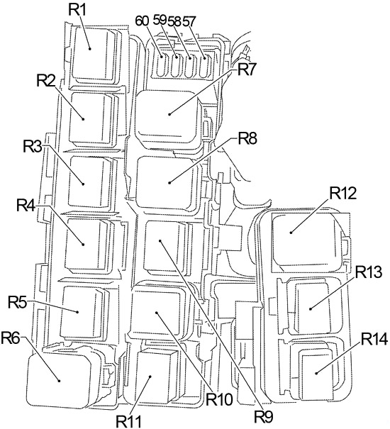 Nissan Frontier (2004-2014) – Sicherungs- und Relaiskasten