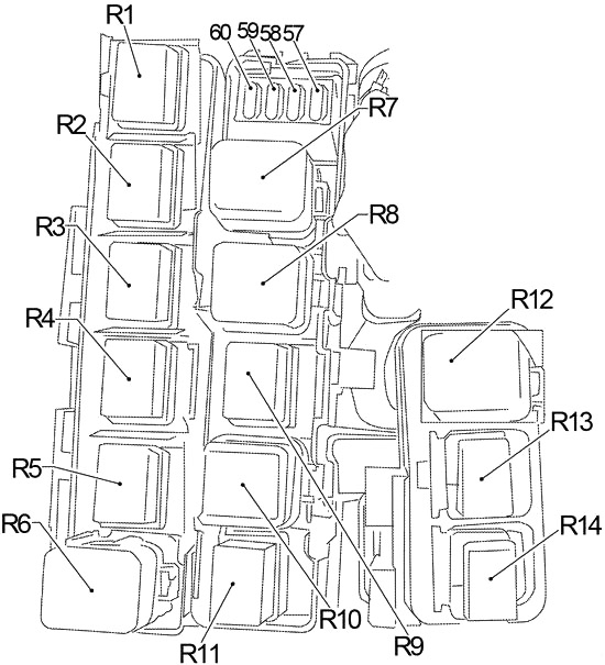 Nissan Xterra N50 (2005-2009) – Sicherungs- und Relaiskasten