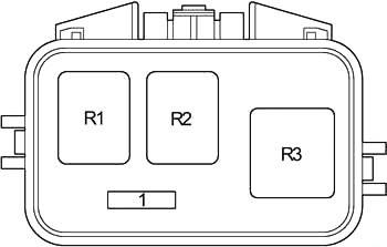 Toyota Camry (XV30) (2001-2006) – Sicherungs- und Relaiskasten