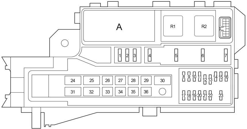 Toyota Hilux AN10 / AN20 / AN30 (2004-2015) – Sicherungs- und Relaiskasten