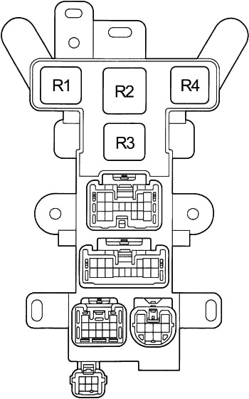 Toyota RAV4 (SXA1) (1994-1997) – Sicherungs- und Relaiskasten