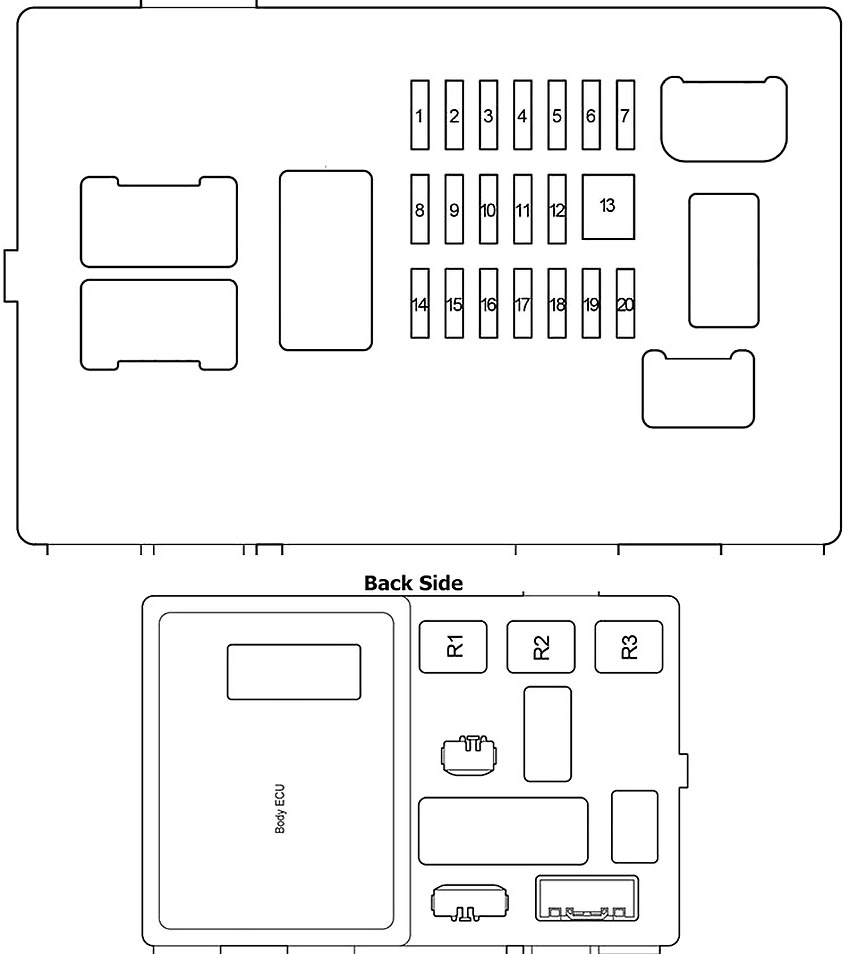 Toyota Tacoma (2005-2015) – Sicherungs- und Relaiskasten